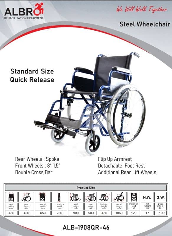 Quick release manual standard wheelchair 0