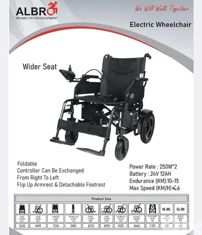 Electric wheelchair - wider seat 52