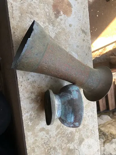Antique Indian brass vase