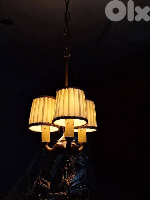 Entrance 3 lamps bronze chandelier 0