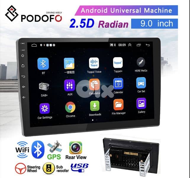 PODOF WIFI BLIETOOTH AUDIO carplay wifi Bluetooth usb RDS /4$ delivery 0