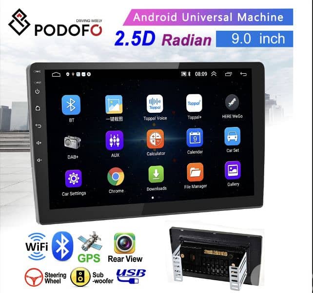 PODOF WIFI BLIETOOTH AUDIO carplay wifi Bluetooth usb RDS /4$ delivery 17