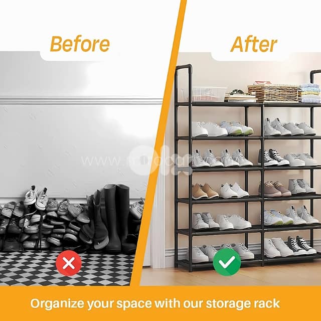 Spacious Multi-Shelf Shoe Organizer – 20-Pair Storage for Apartments 1