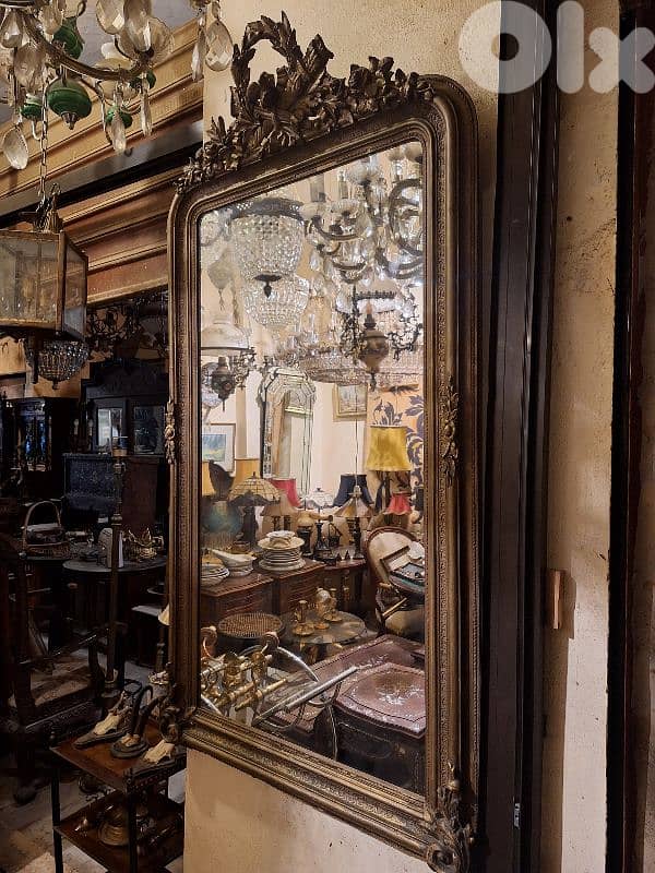 LOUIS XVI gilt wood mirror 0