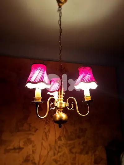 3 lamps flemish chandelier