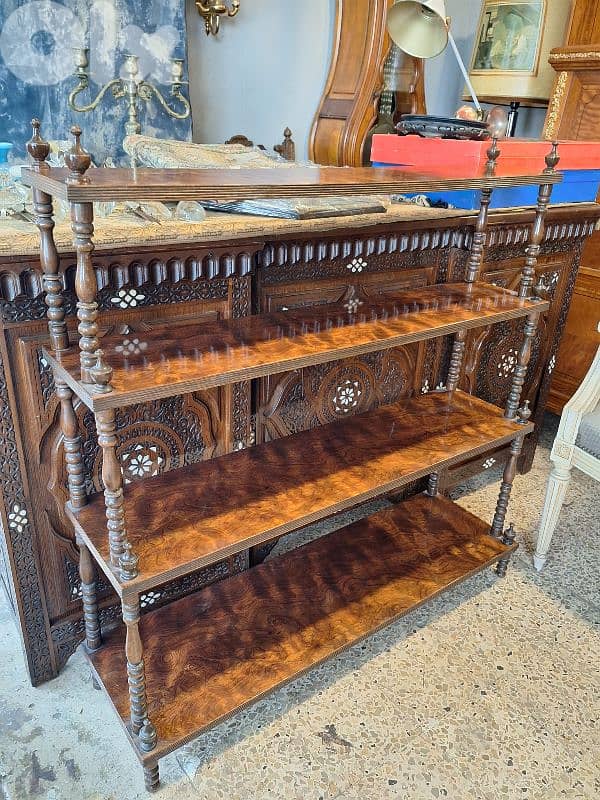 antique english shelves stand 0