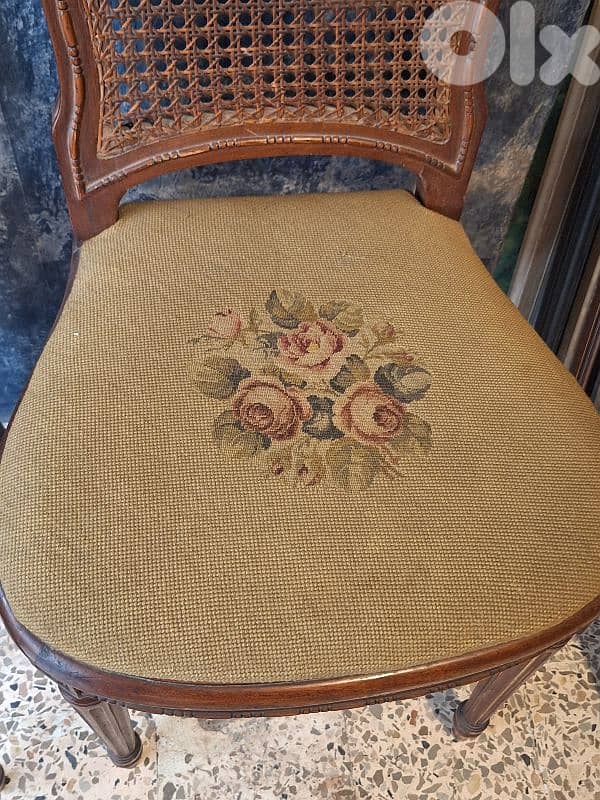 pair of handmade aubisson chairs 1