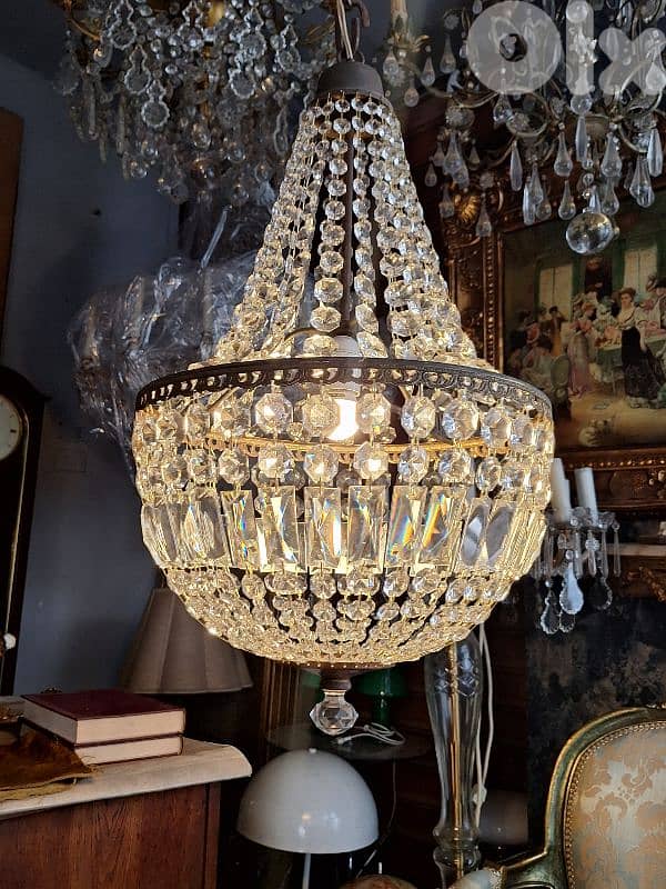 antique czech crystal chandelier 0