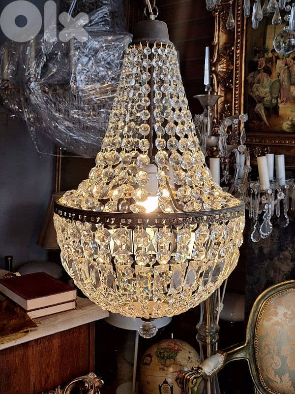 antique czech crystal chandelier 2