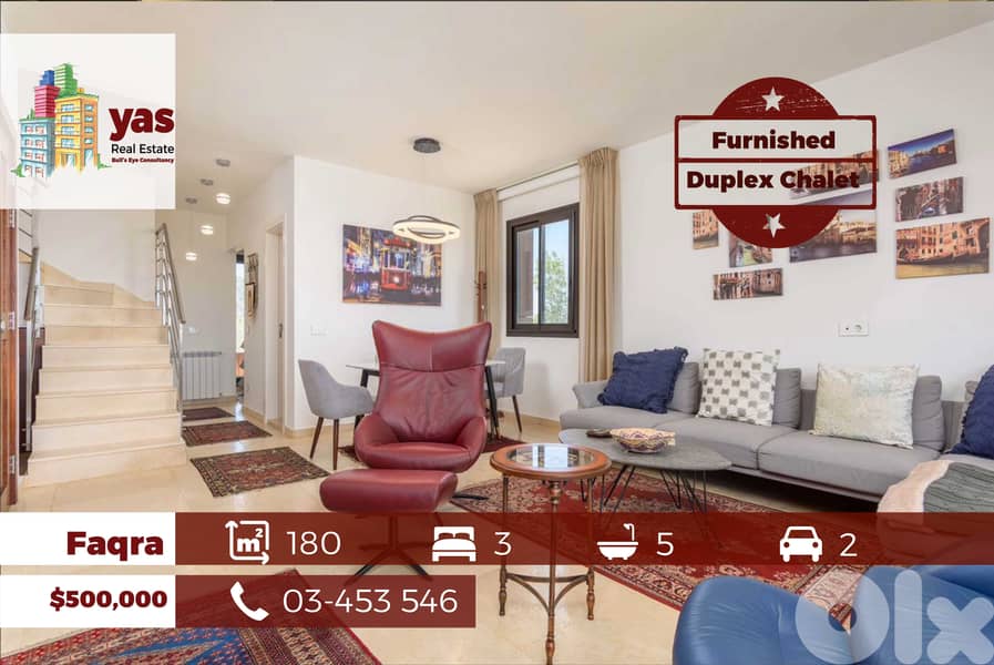 Faqra 180m2 | Furnished Chalet | Duplex | Panoramic View | Claasy | DA 0