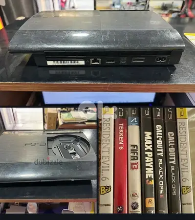ps3 super slim 500GB+controller +7CD+all cables