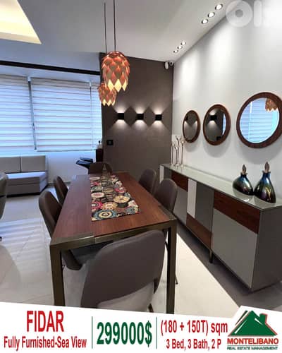 Fully Furnished 180 sqm Apartment For Sale in Fidar + 150 sqm Terrace