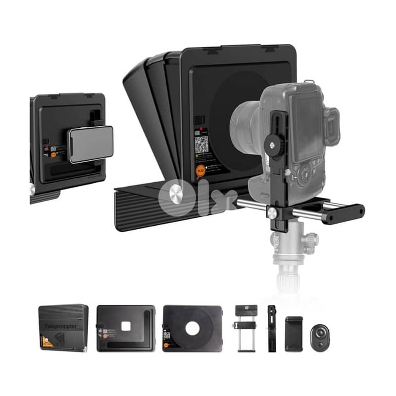 LENSGO TC7 II Foldable Teleprompter for Camera and Smartphone 1