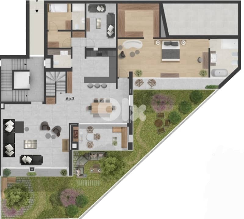 Chalet for sale in Faqra/ Under construction/ Garden/ Duplex 1