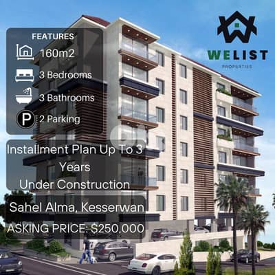 160sqm Super Deluxe Under Construction Apartment for sale Sahel Alma