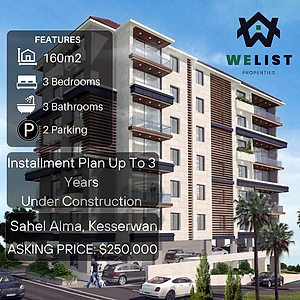 160sqm Super Deluxe Under Construction Apartment for sale Sahel Alma