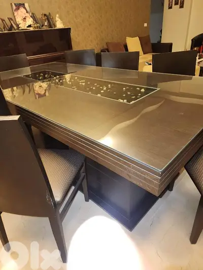 dining room with 8 chairs