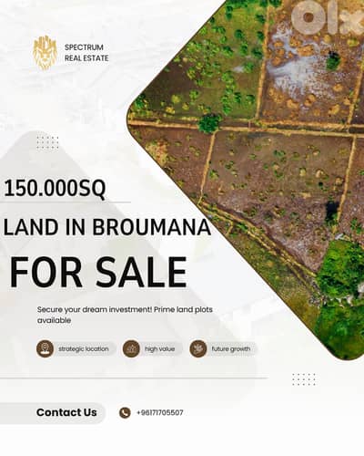 MASSIVE 150000Sq PLOT FOR SALE IN BROUMMANA PRIME