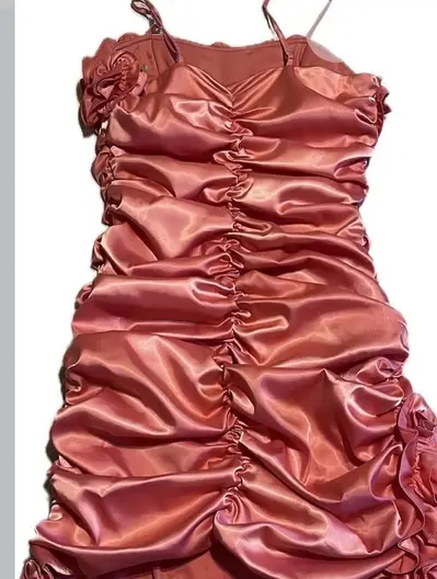 party peach dress