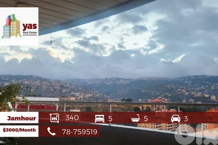 Jamhour 340m2 | Terrace 16m2 | Rent |Pool | Prime Location | View | PA