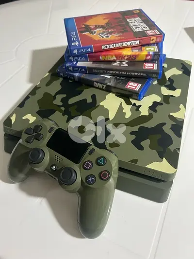 ps4 slim 1tb + 4cds