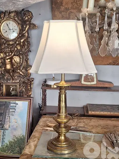 English brass lamp