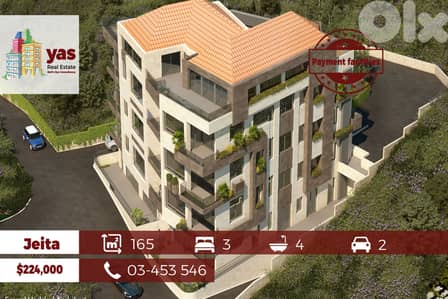 Jeita 165m2 | Under Construction | Payment Facilities | Calm Area | BA