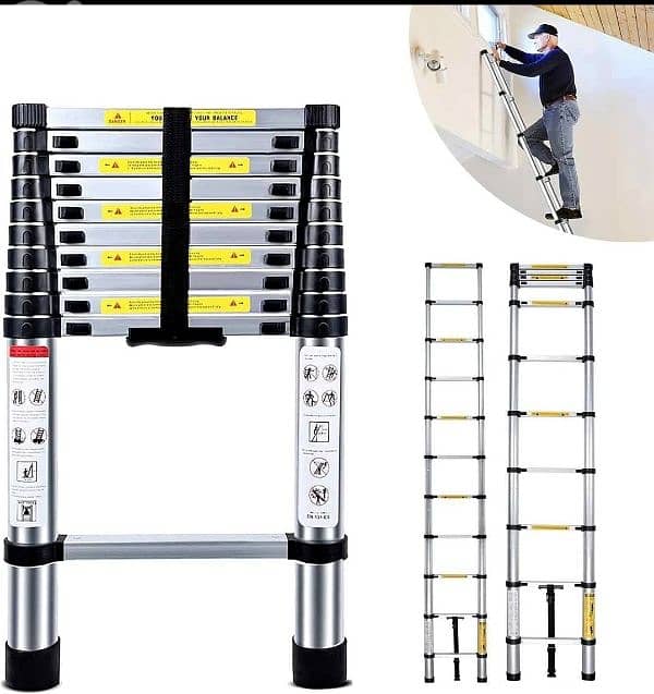 telescopic ladder aluminium سلم 0