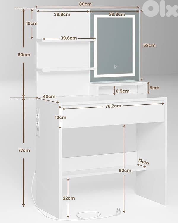 vanity unite with 3 colours led light 4