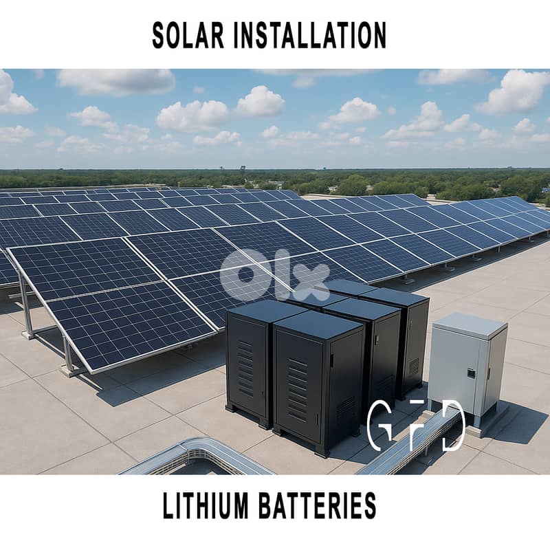 Reliable Commercial Solar Installations with Lithium Battery Backup 0