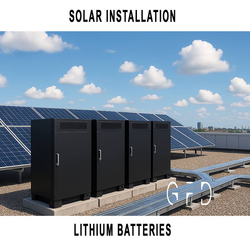 Turnkey Solar Installation Featuring IP65 Lithium Battery Cabinets 0