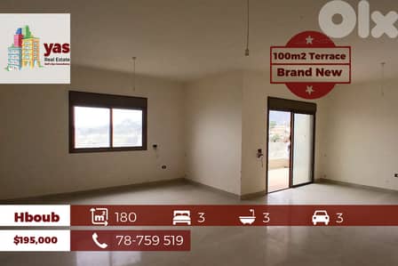 Hboub/Jbeil 180m2 | 100m2 Terrace | Brand New | Luxury | Calm Area|ABA