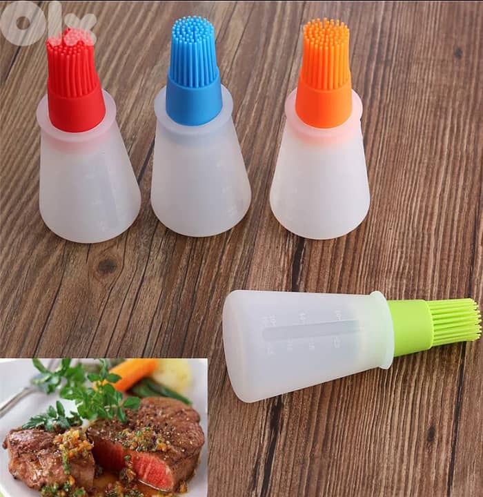 oil dispenser bottle with silicone brush 0