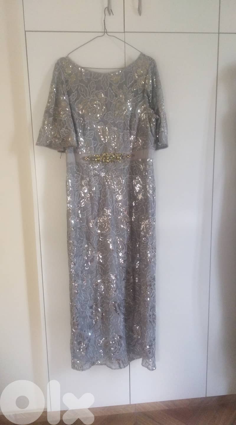 Long wedding dress color silver 0
