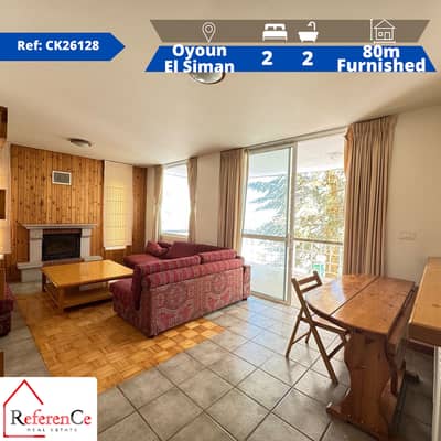 Furnished chalet for rent Oyoun El Siman شاليه مفروش عيون السيمان