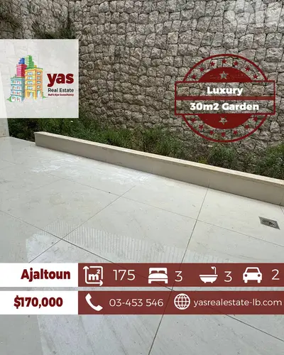 Ajaltoun 175m2 | 30m2 Garden | Prime Location | View | Luxurious | AC