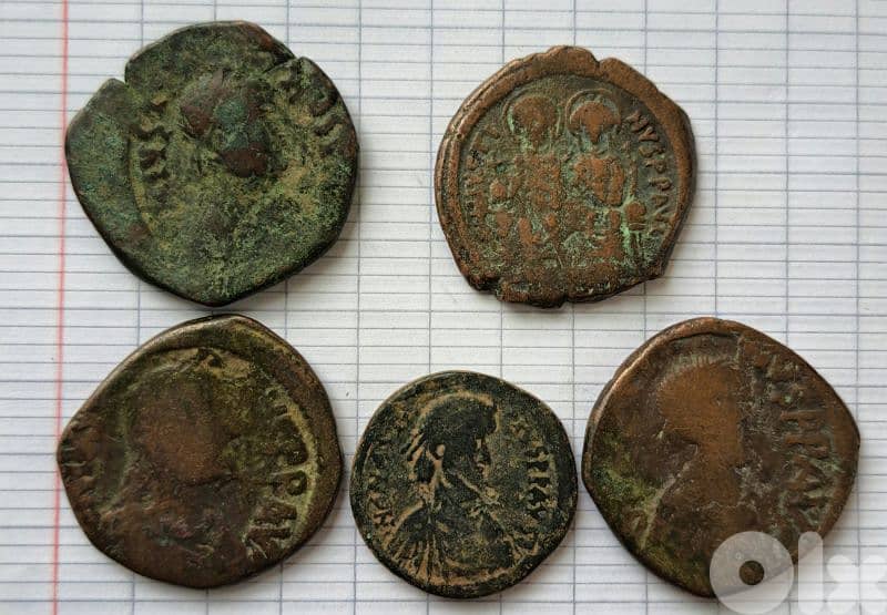 old byzantine bronze coins 1