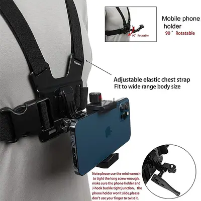 Adjustable Chest Mount for Mobile   Action Cameras