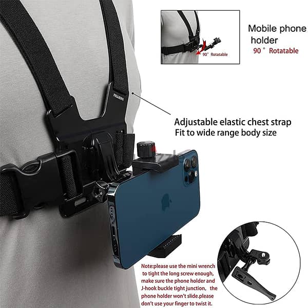 Adjustable Chest Mount for Mobile   Action Cameras 0