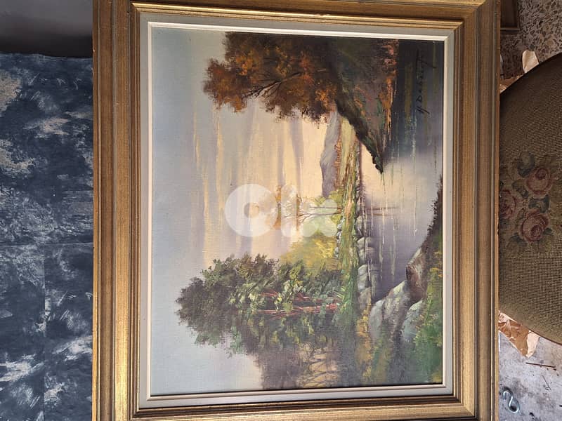large handpainted signed european 1