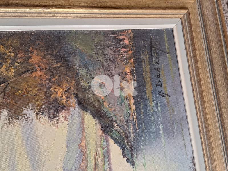 large handpainted signed european 2