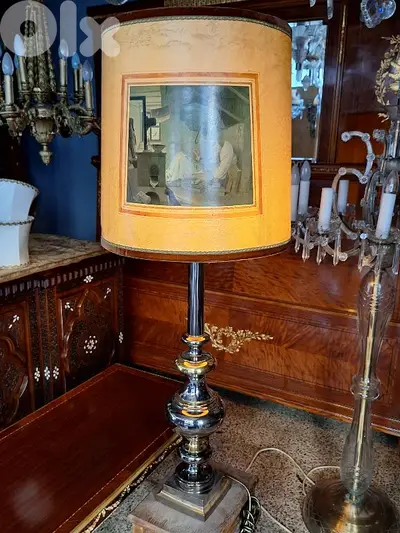large lamp leather hand painted top