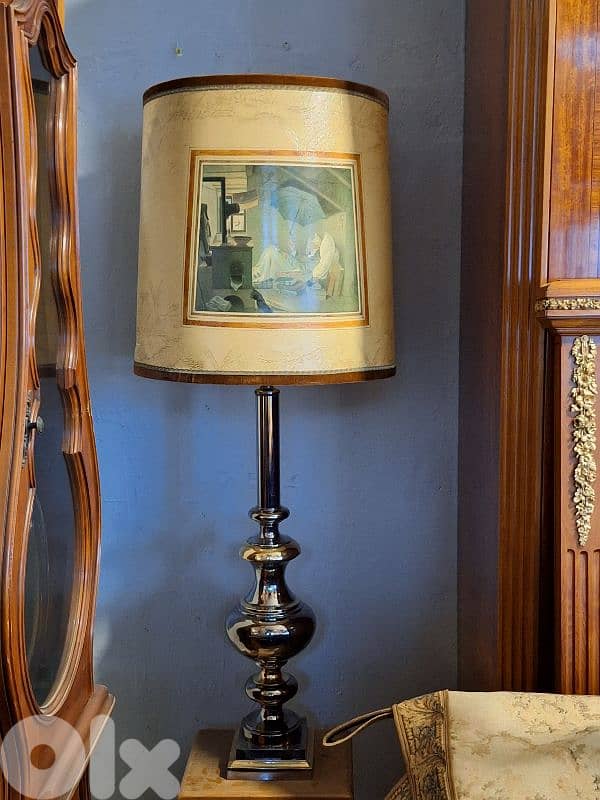 large lamp leather hand painted top 3