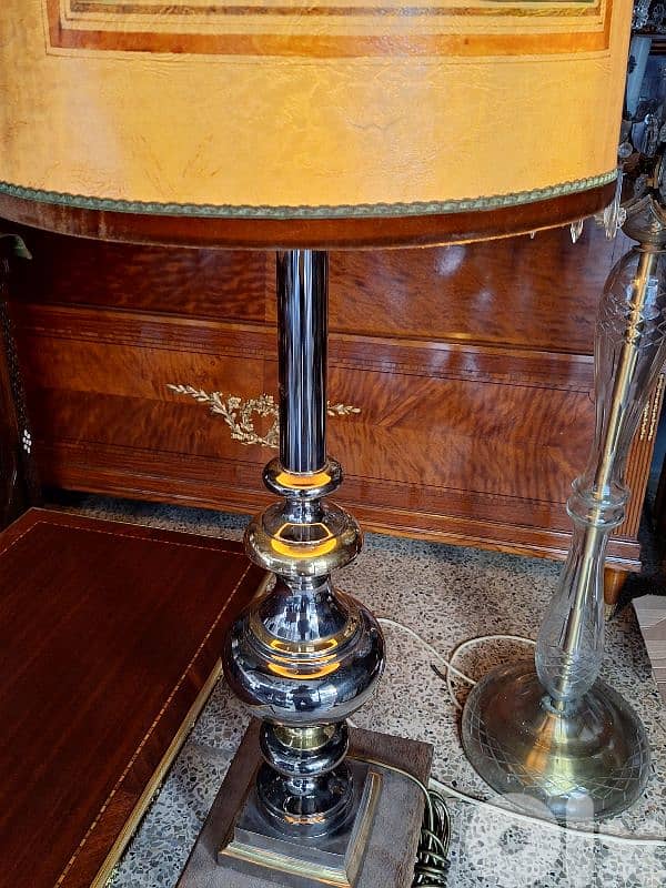 large lamp leather hand painted top 4