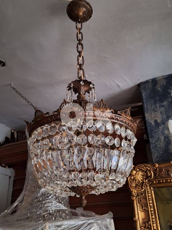 original french bronze and crystal chandelier 4