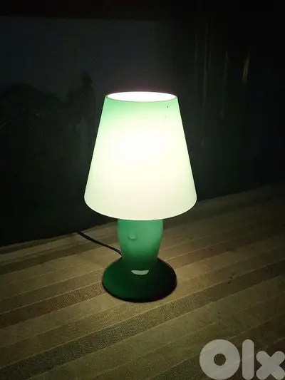pair of italian opaline lamps