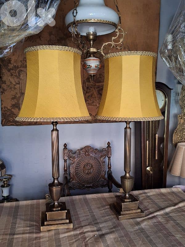 2 large bronze lamps 1