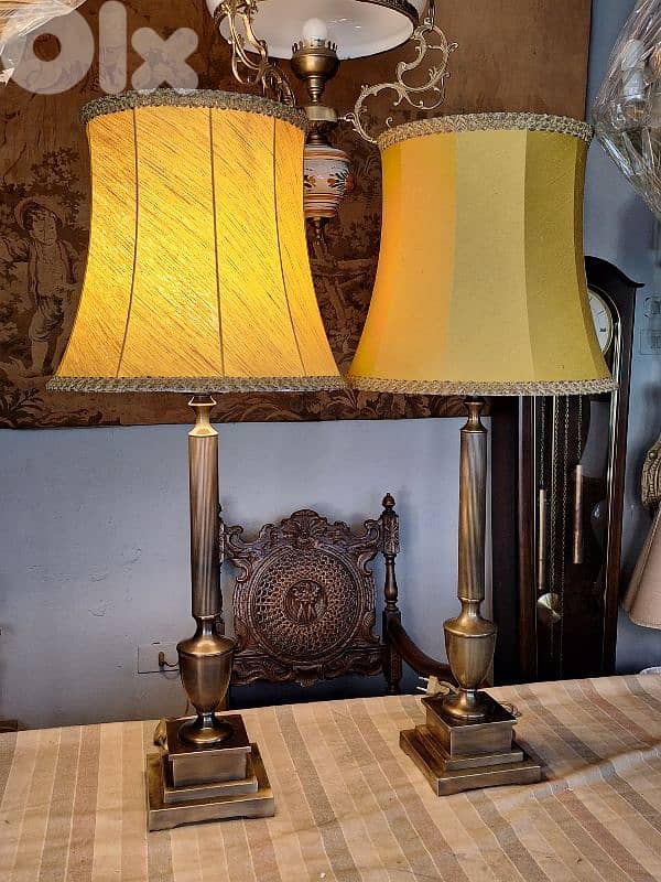 2 large bronze lamps 2