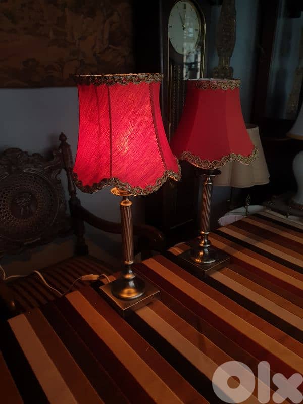 2 Italian brass lamps 0
