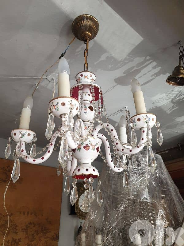 original czech opaline crystal chandelier 1